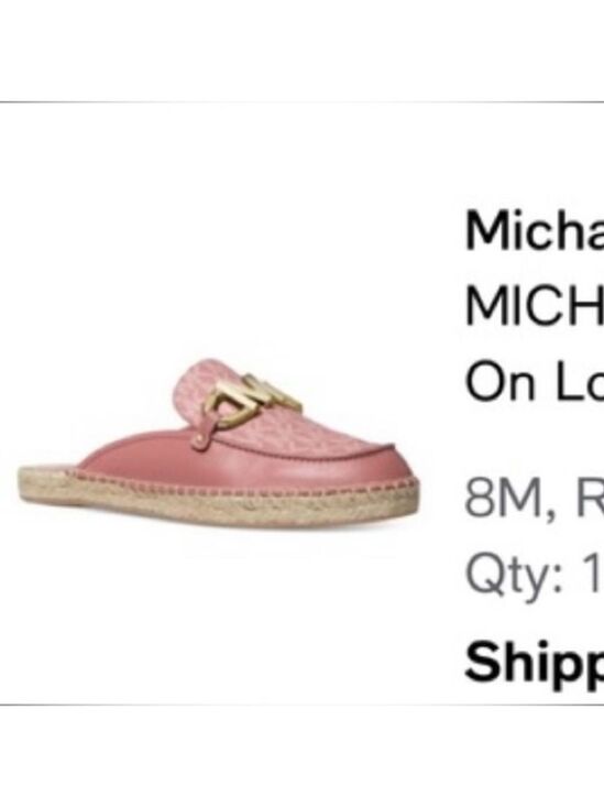 Michael Kors Shoes - NIB New Michael Kors Izzy Slip-on loafer‎ slide slippers shoes women's 8 rose